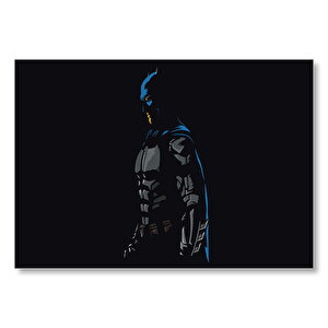 Batman Adalet Ligi Siyah Arka Plan Çizim  Mdf Ahşap Tablo