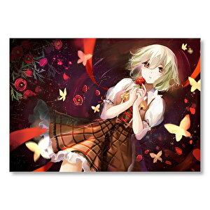 Anime Kız Yuuka Kazami  Mdf Ahşap Tablo 25x35 cm