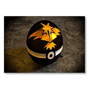 Pokeball Yellow Pokemon Go  Mdf Ahşap Tablo 35x50 cm