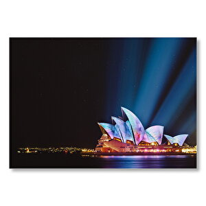 Sydney Opera Binası Gece Görünüş  Mdf Ahşap Tablo 35x50 cm