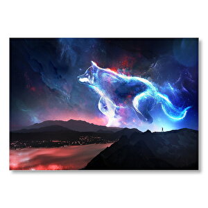 Kurt Şeklinde Nebula İllüstrasyon  Mdf Ahşap Tablo 50x70 cm