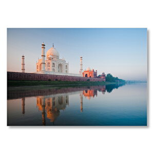 Yamuna Nehri Ve Tac Mahal  Mdf Ahşap Tablo 50x70 cm