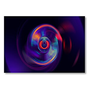 Spiral Mavi İllüzyon Küresi  Mdf Ahşap Tablo 50x70 cm
