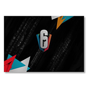 Rainbow 6 Siege Logo  Mdf Ahşap Tablo 50x70 cm
