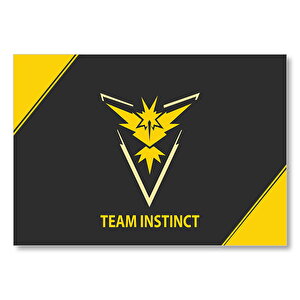 Pokemon Go Yellow Team Instinct  Mdf Ahşap Tablo 25x35 cm