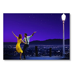 La La Land Köprüde Dans Ryan Gosling Emma Stone  Mdf Ahşap Tablo 35x50 cm