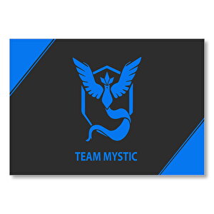 Pokemon Go Team Mystic Logo  Mdf Ahşap Tablo 35x50 cm