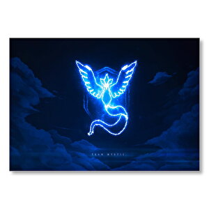 Pokemon Go Team Mystic  Mdf Ahşap Tablo 25x35 cm