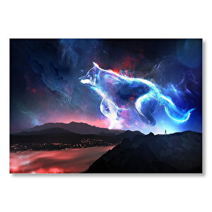 Kurt Şeklinde Nebula İllüstrasyon  Mdf Ahşap Tablo 25x35 cm