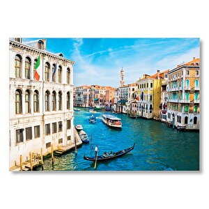 Venedik Büyük Kanal Ve Binalar  Mdf Ahşap Tablo