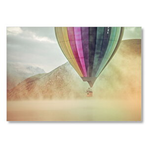 Sıcak Hava Balonu Rengarenk  Mdf Ahşap Tablo 25x35 cm