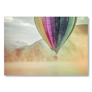 Sıcak Hava Balonu Rengarenk  Mdf Ahşap Tablo 35x50 cm