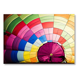 Sıcak Hava Balonu Şişiyor  Mdf Ahşap Tablo 35x50 cm