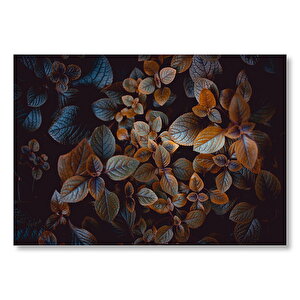 Renkli Yapraklar Fraktal  Mdf Ahşap Tablo 35x50 cm