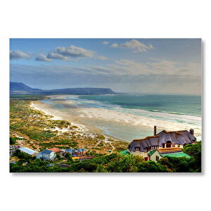 Atlantik Okyanusunda Sahil Kasabası  Mdf Ahşap Tablo 50x70 cm