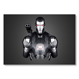 Iron Man Low Poly Minimal Art  Mdf Ahşap Tablo 50x70 cm