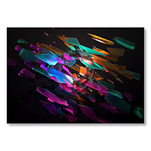 Renkli Parlak Parçalar Spektrum  Mdf Ahşap Tablo 35x50 cm