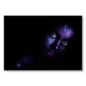 Samanyolu Kadın Yüzü Portre  Mdf Ahşap Tablo 35x50 cm