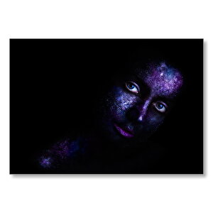 Samanyolu Kadın Yüzü Portre  Mdf Ahşap Tablo 50x70 cm