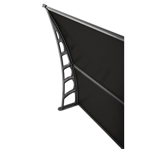Lupin Kapı Pencere Üstü Pratik Sundurma 105x240 - Siyah