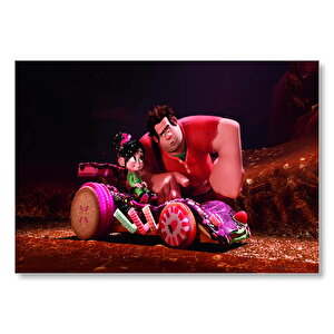 Wreck It Ralph 2 Yarış Arabası Mdf Ahşap Tablo 50x70 cm