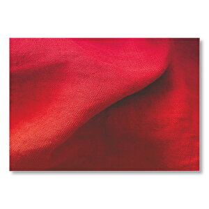 Neon Kırmızı Bez Dalgalar  Mdf Ahşap Tablo 50x70 cm