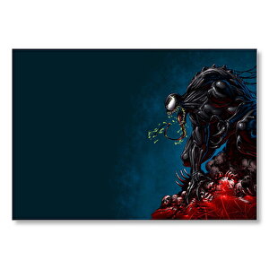 Venom Kuru Kafalar Üzerinde Artwork Mdf Ahşap Tablo 50x70 cm