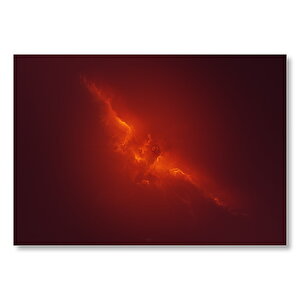 Dark Phoenix Kızıl Nebula Mdf Ahşap Tablo 50x70 cm