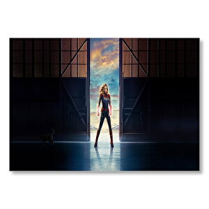 Captain Marvel Açık Kapılar Mdf Ahşap Tablo 25x35 cm