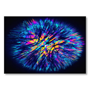 Neon Horizontal Desenler  Mdf Ahşap Tablo 25x35 cm