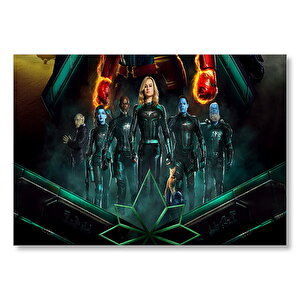 Captain Marvel Karol Danver Brie Larson Djimon Mdf Ahşap Tablo 50x70 cm