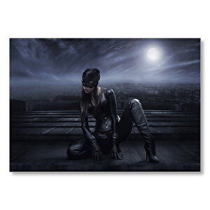 Catwoman Ay Işığında Mdf Ahşap Tablo 25x35 cm