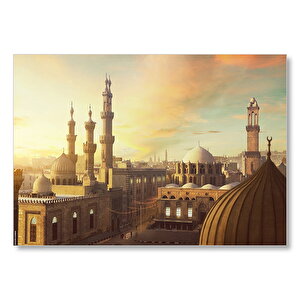 Mısır Ramazan Camii Ve Şehir Manzarası  Mdf Ahşap Tablo 35x50 cm