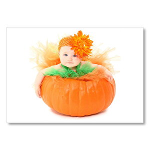Miss Kabak Sevimli Bebek  Mdf Ahşap Tablo 50x70 cm