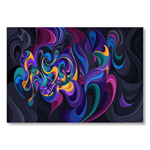 Renklerin Dansı Dizayn Kompozisyon  Mdf Ahşap Tablo 25x35 cm