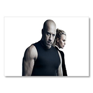 Vin Diesel Charlize Theron Mdf Ahşap Tablo 35x50 cm