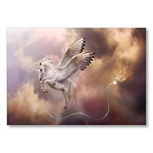 Pegasus Ve Fırtına Bulutları  Mdf Ahşap Tablo 35x50 cm