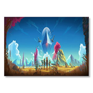 No Man's Sky Panoramik İllüstrasyon  Mdf Ahşap Tablo 25x35 cm
