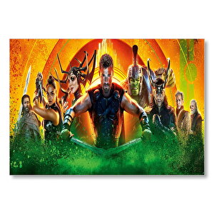 Thor Ragnarok Tüm Kahramanlar Yatay Mdf Ahşap Tablo 50x70 cm
