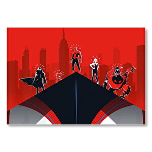 Spiderman Kırmızı Siyah Artwork Mdf Ahşap Tablo