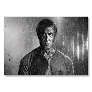 Rambo Last Blood Sylvester Stallone Yağmur Altında Mdf Ahşap Tablo 50x70 cm