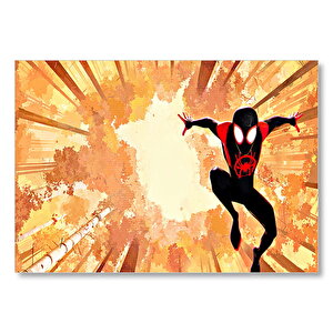 Spiderman Artwork Sarı Zemin Mdf Ahşap Tablo 35x50 cm
