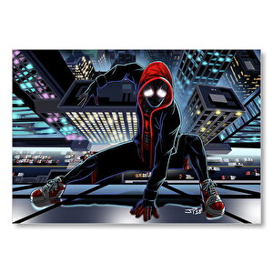Spiderman Miles Morales Artwork Mdf Ahşap Tablo 35x50 cm