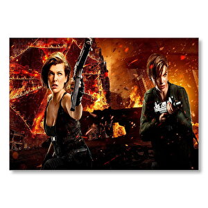 Resident Evil Milla Jovovich Mdf Ahşap Tablo 35x50 cm