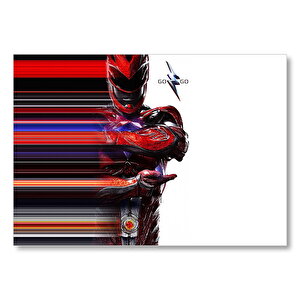 Power Rangers Kızıl Tehlike Mdf Ahşap Tablo 50x70 cm