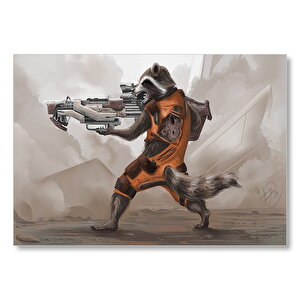 Rocket Racoon Marvel Eşsiz Karekteri Mdf Ahşap Tablo 25x35 cm