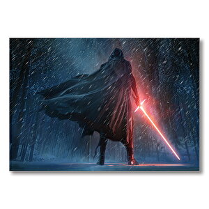 Kylo Ren Karlar Yağışı Görseli Mdf Ahşap Tablo 25x35 cm