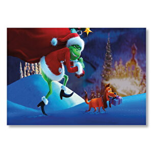 The Grinch Santa Claus Mdf Ahşap Tablo 50x70 cm