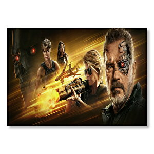 Terminator Dark Fate Arnold Ve Li̇nda Mdf Ahşap Tablo 25x35 cm