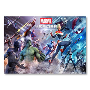 Marvel Kahramanları Mdf Ahşap Tablo 35x50 cm